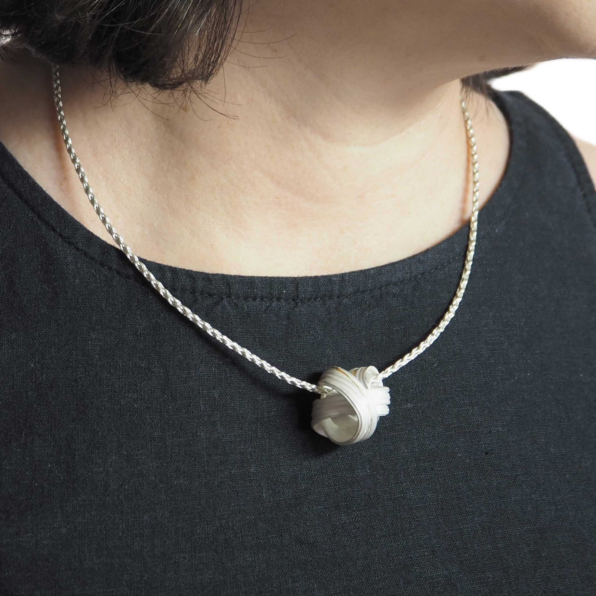 Spring Moon Pendant in Sterling Silver and 24ct Gold